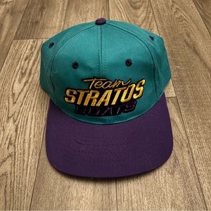 Vintage Trucker Hat Snapback Bass Fishing Stratos Boats Deadstock Outdoor
